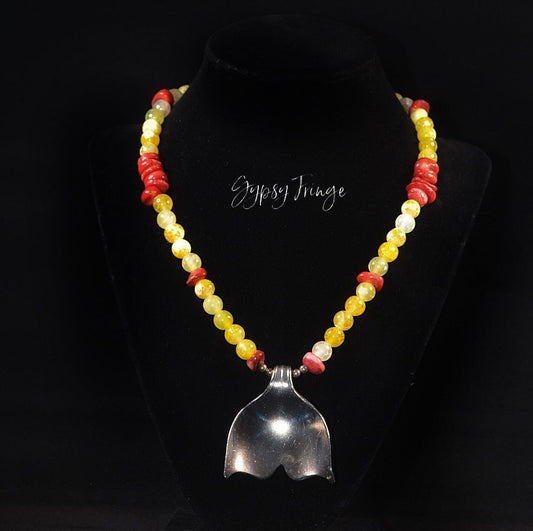 Whales Tale Earrings and Necklace