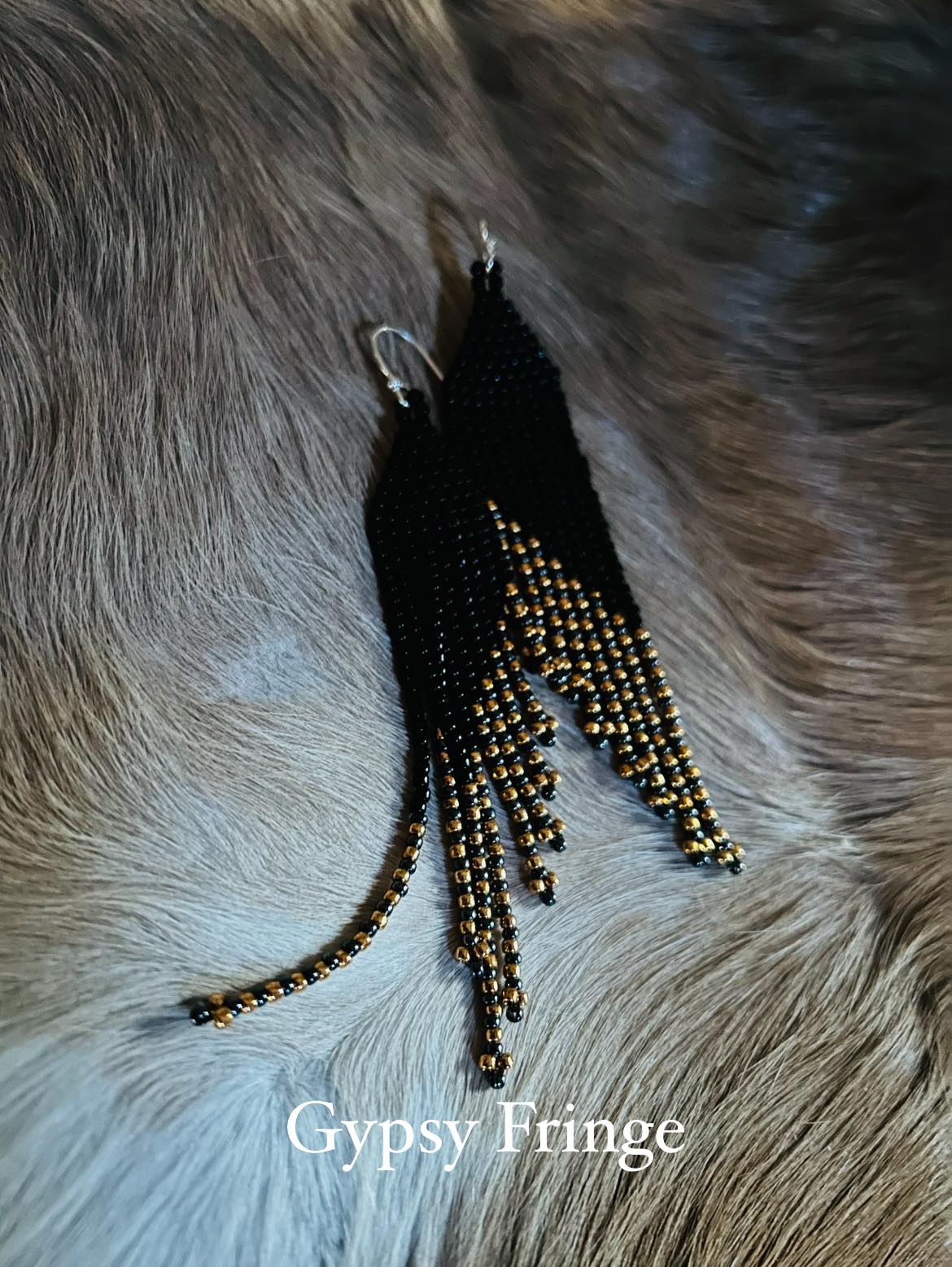 Boho Black N Gold Earrings