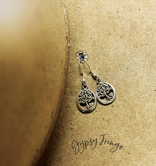 Sterling Silver Tree of Life Earrings