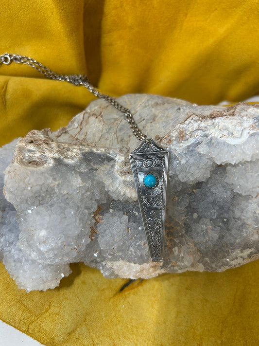 Turquoise silverwear necklace